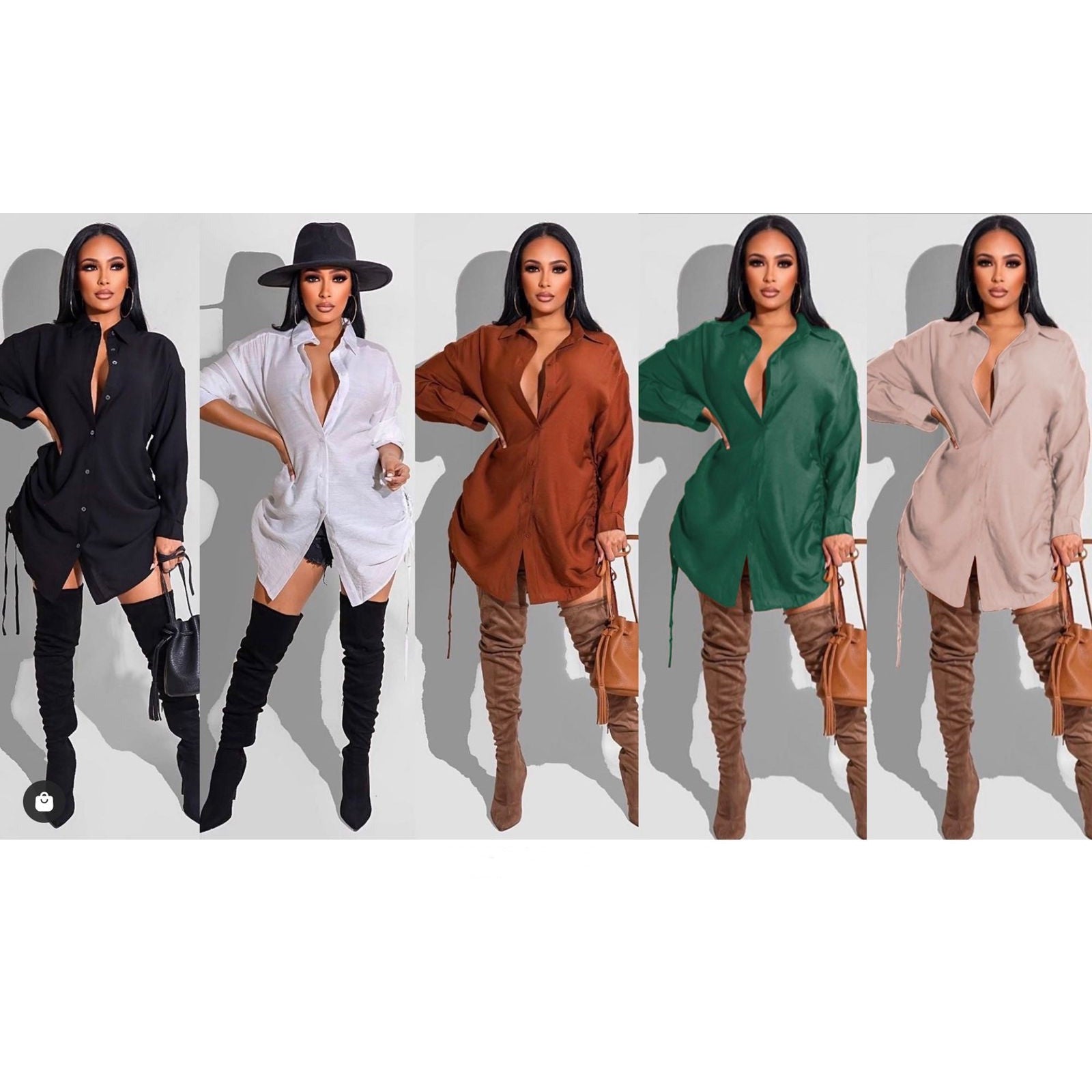 Side String Mini Shirt Dress – YELLOW SUB TRADING