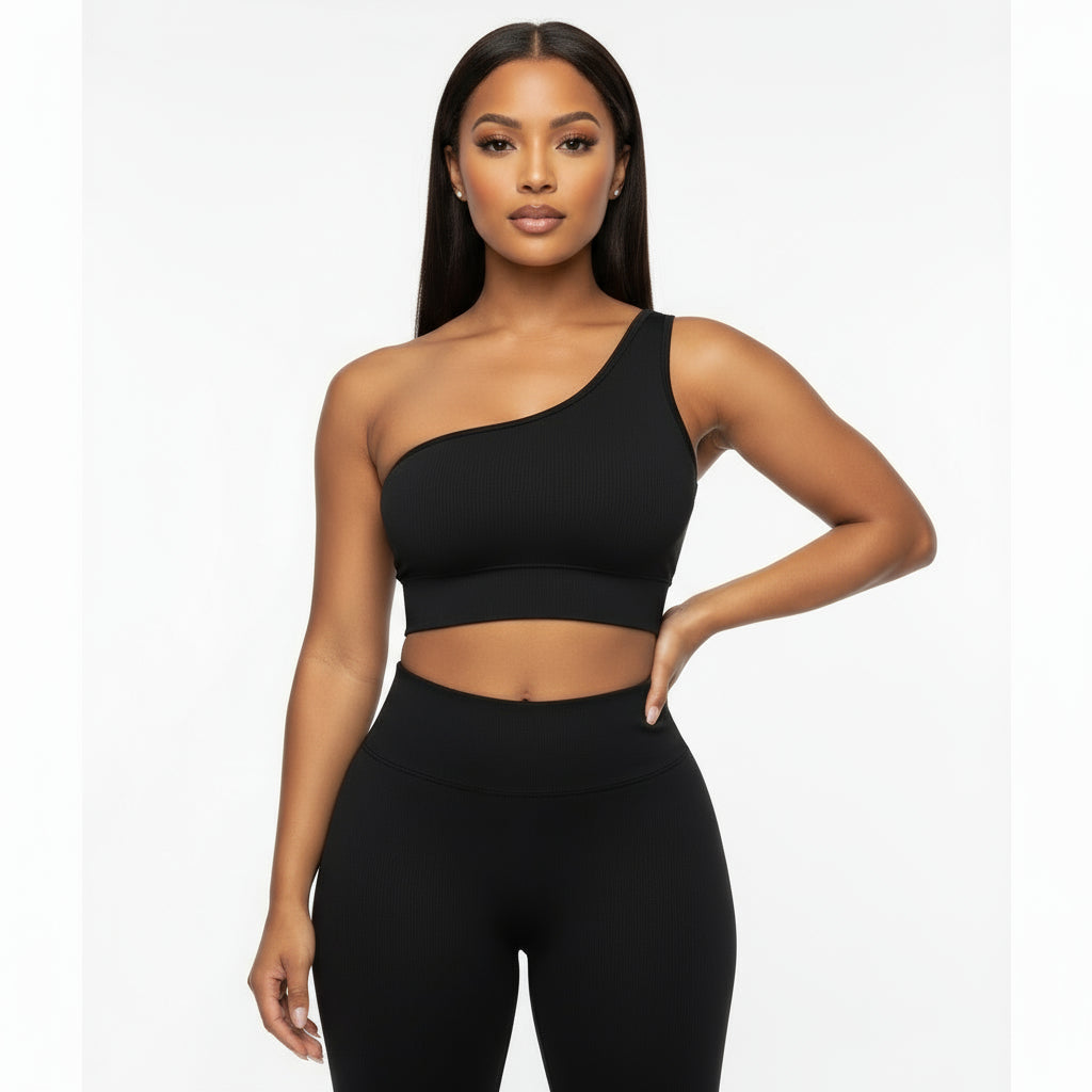 One Hand Crop Top Bodysuit
