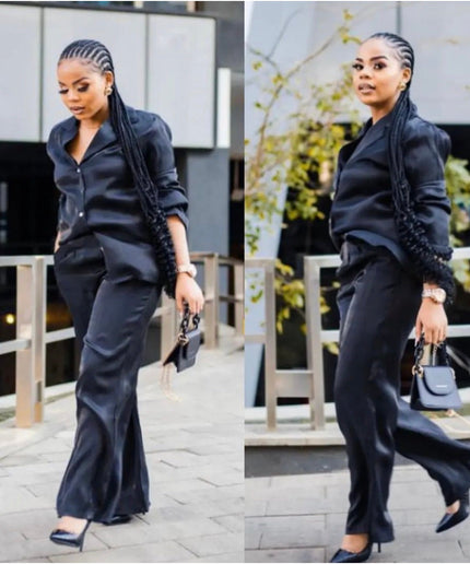 Silky Shirt and Trouser Twin Set