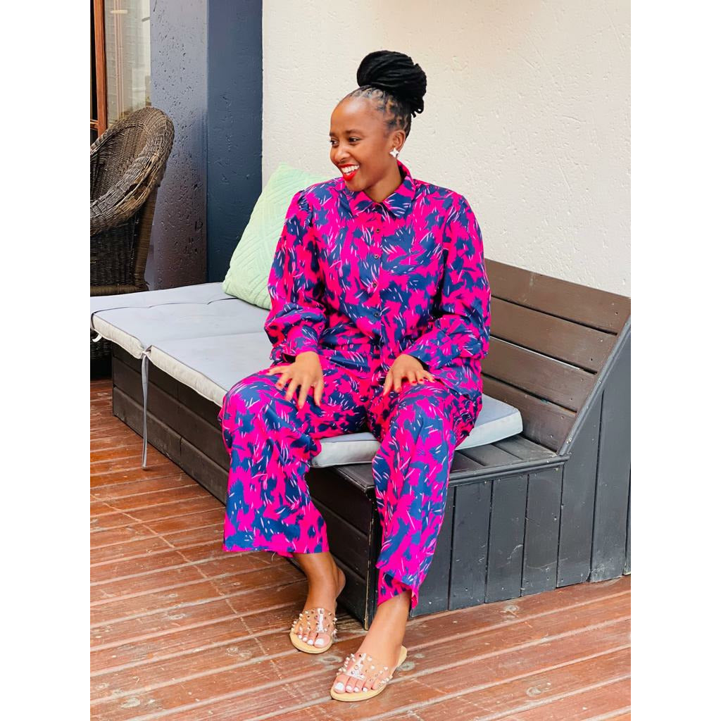 Print Shirt And Pants Twin Set