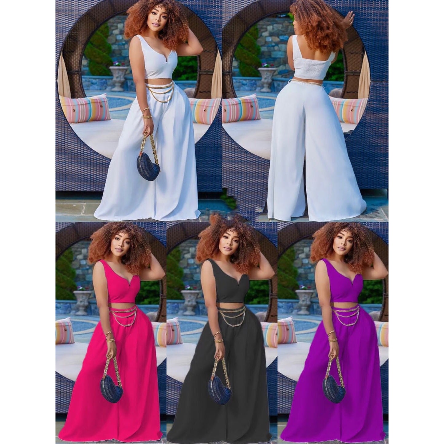 Palazzo Pants and Sleeveless Top Set