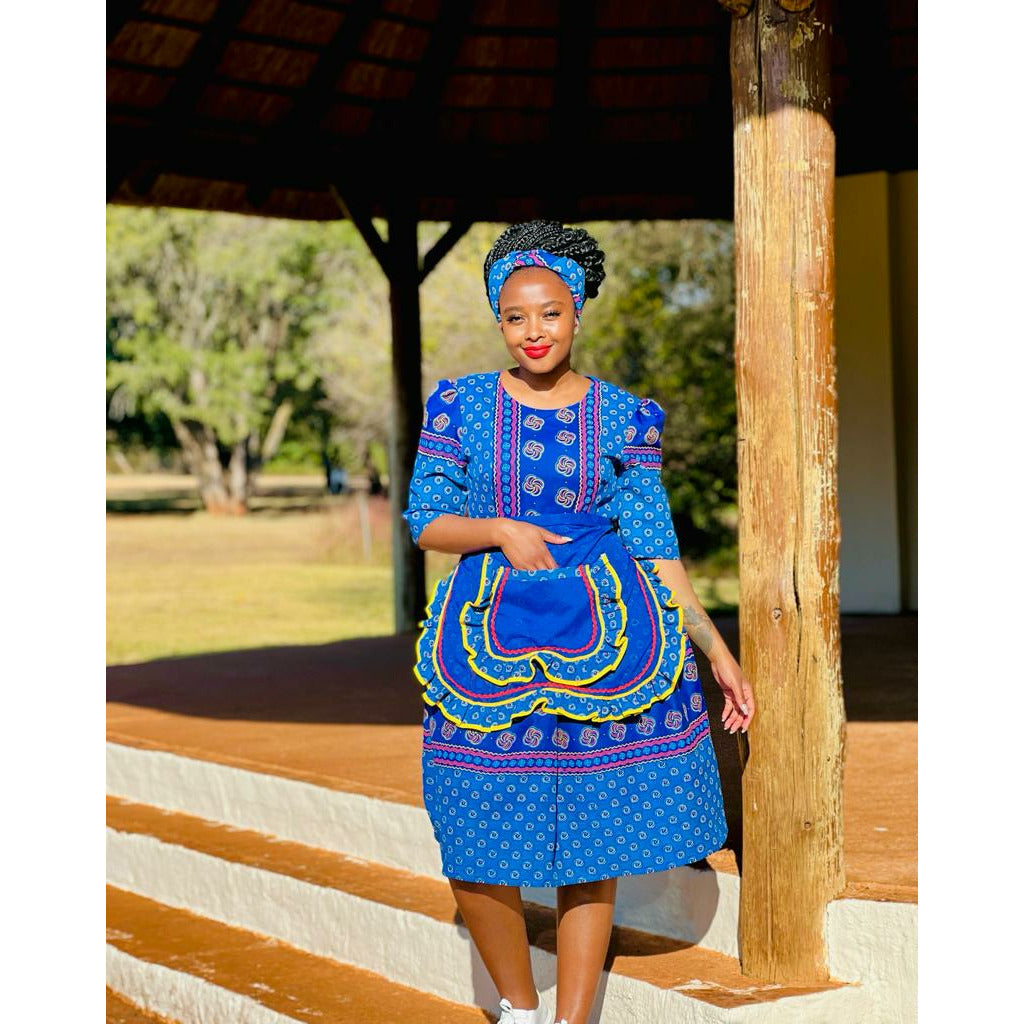 Three Quarter Sleeve Ankara Dress