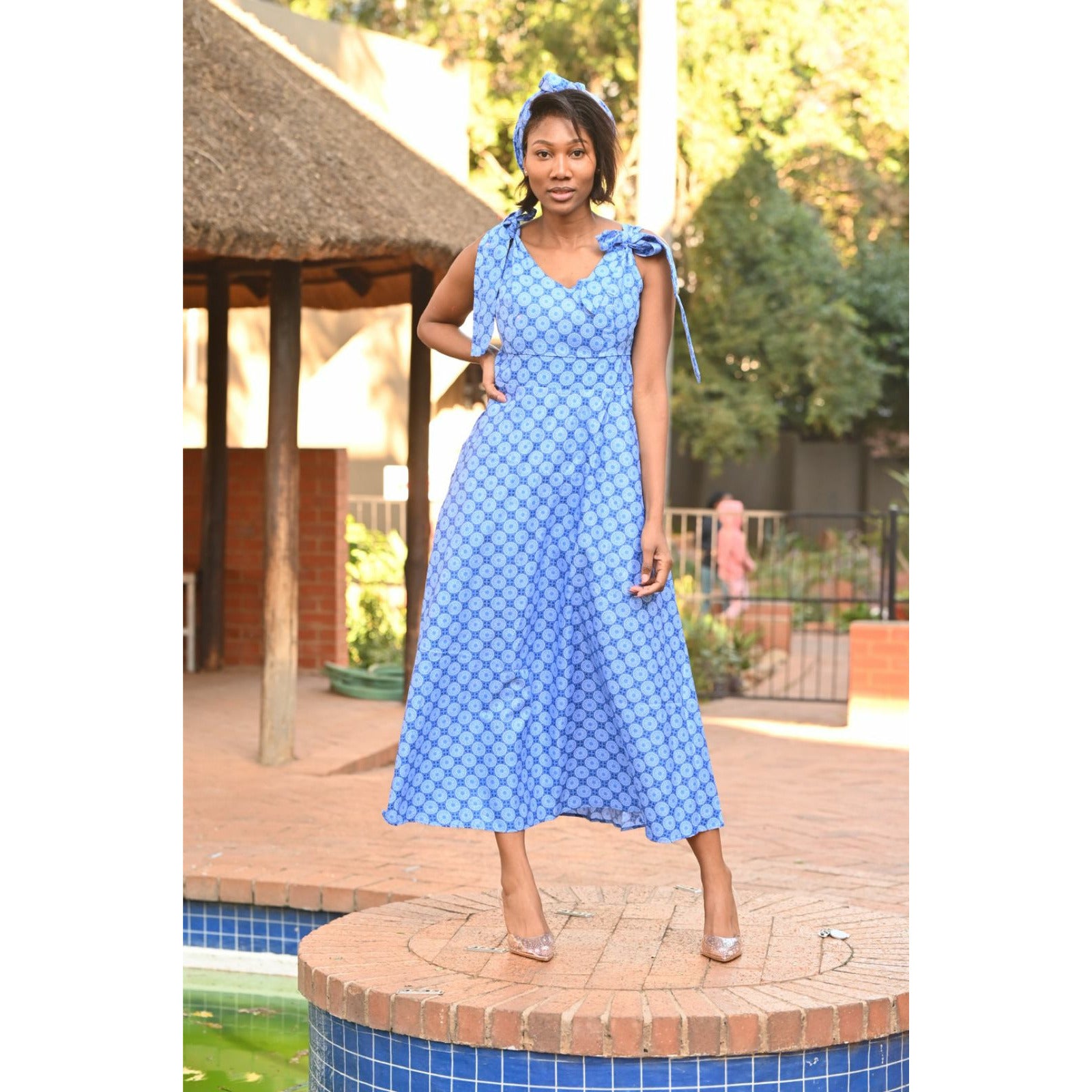 Sleeveless Ankara Dress