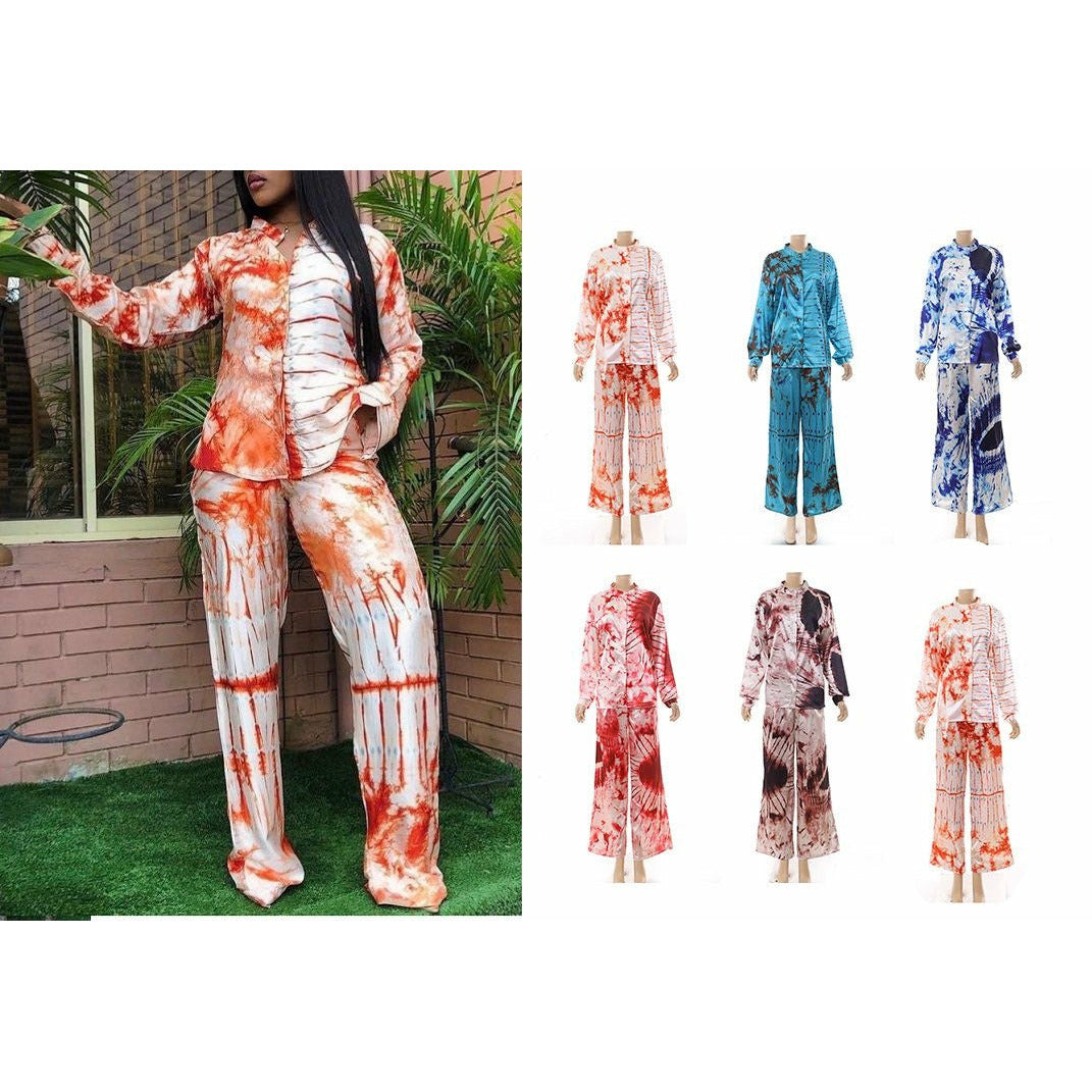 Tie Dye Print Twin Set
