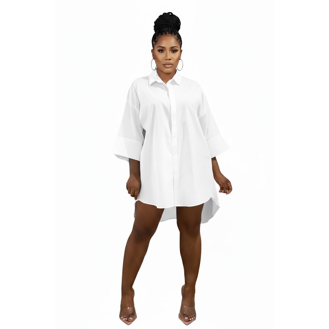 Loose Casual Fashion Shirt Dress