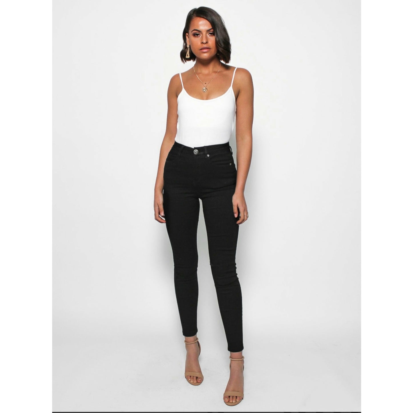 Plus-Size High Waisted Black skinny Jeans