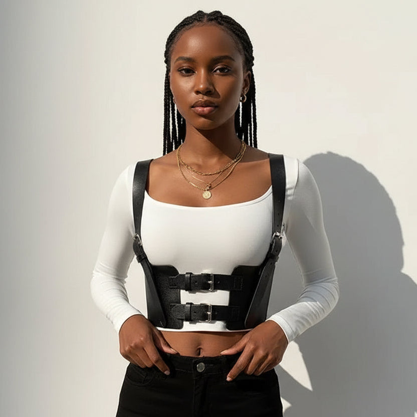 Suspender Cage Waist Wide Belt