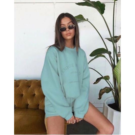 Latter Embroidered Top & Short Set