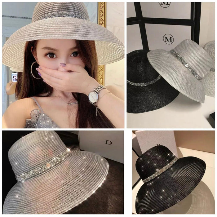 Elegant Summer Transparent Silk Wide Brim Hat