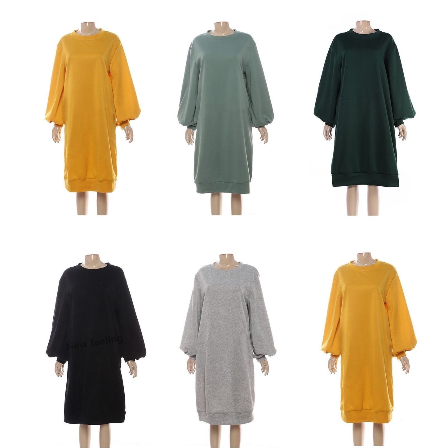 Puff Sleeve Sweater Dress