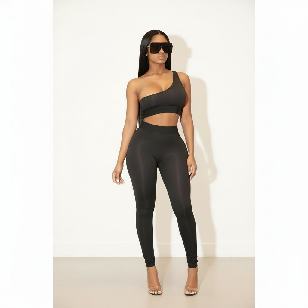 One Hand Crop Top Bodysuit