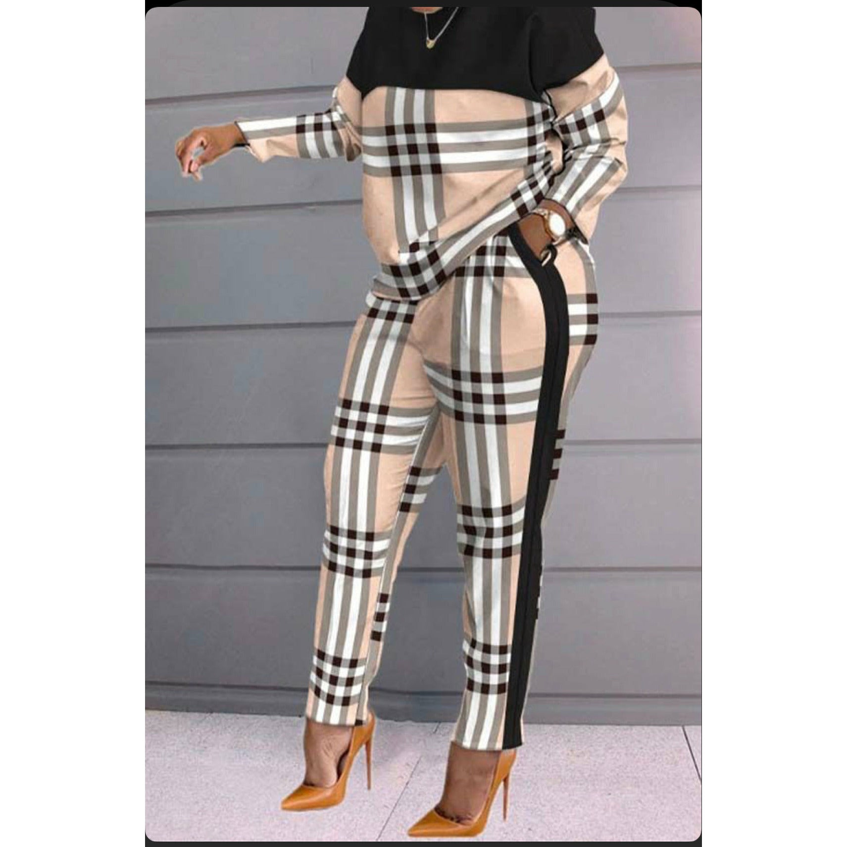 Casual Print Long Sleeve Two Pieces