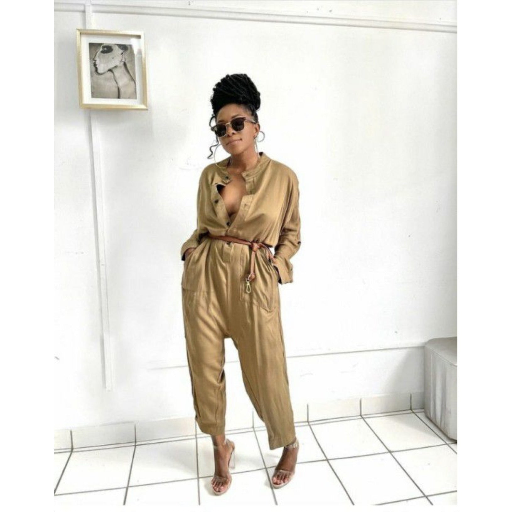 Long Sleeve Harem Jumpsuit