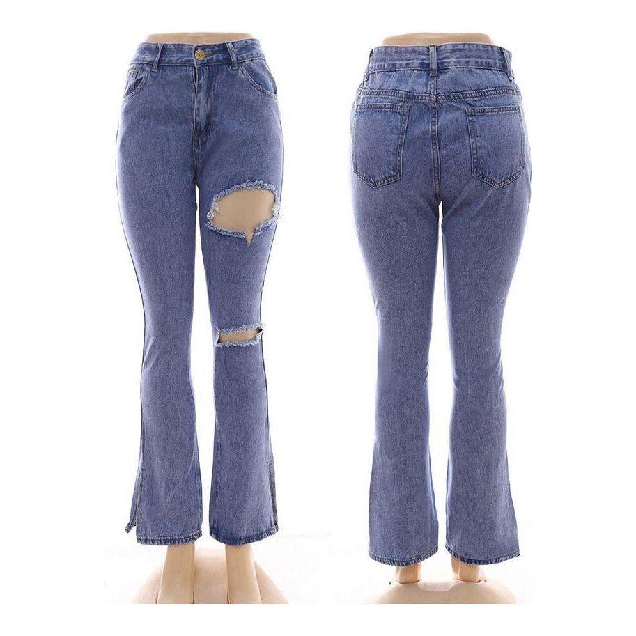 High Waisted Ripped Jeans