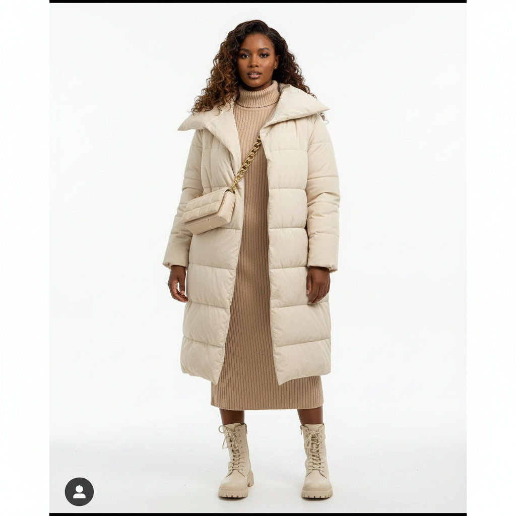 Zipper Long Puffer Jacket