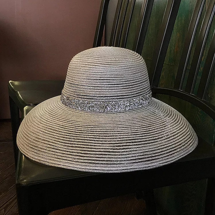 Elegant Summer Transparent Silk Wide Brim Hat — YELLOW SUB TRADING