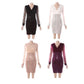 V-Neck Sequined Bodycon Dress