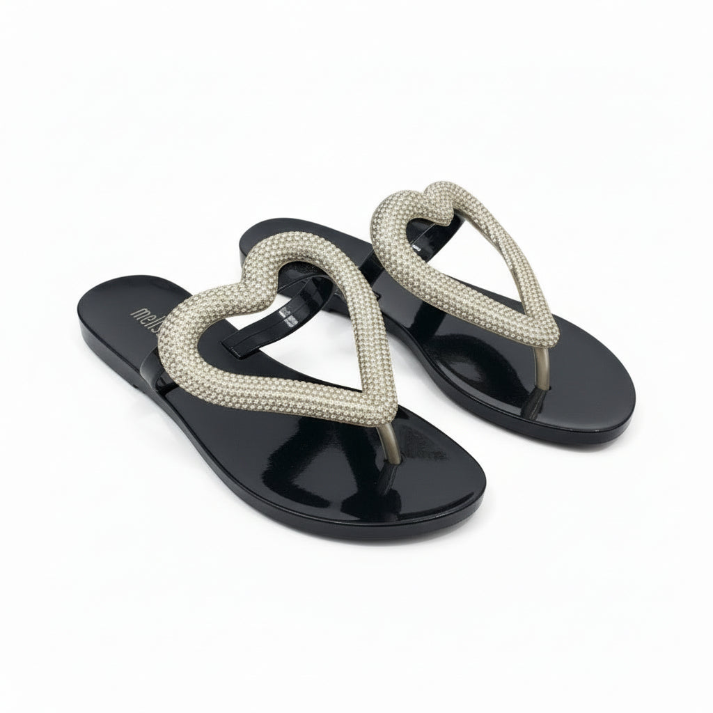 big heart  jelly Flip flop