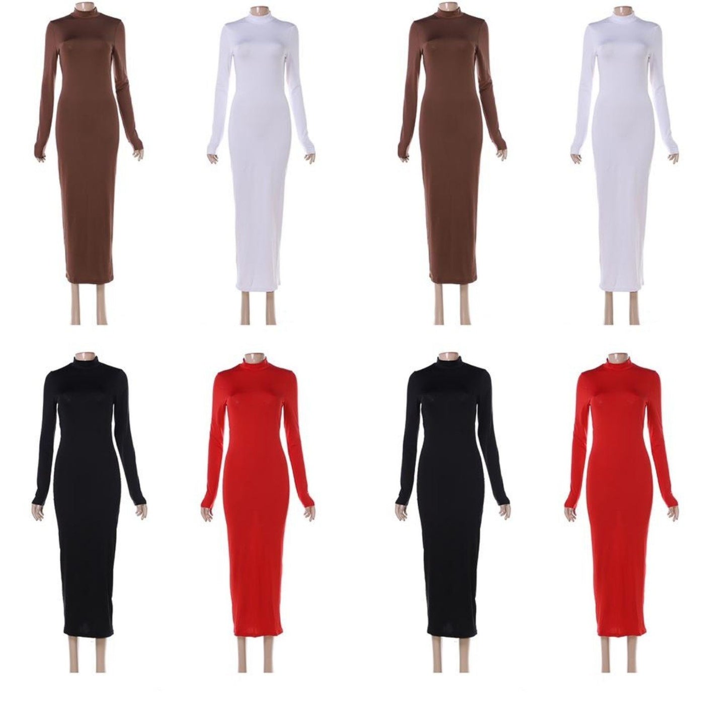 Back Open Long Bodycon Dress