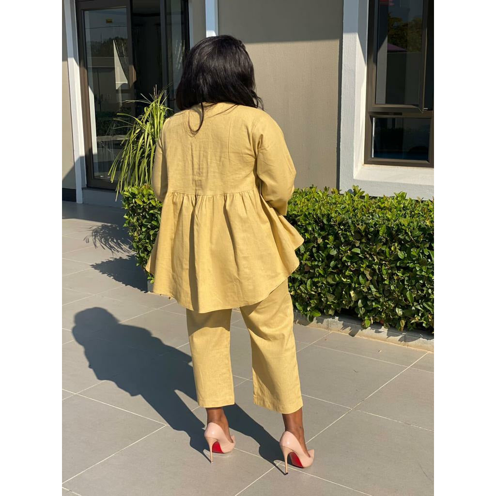 Irregular Top &  Trousers Set