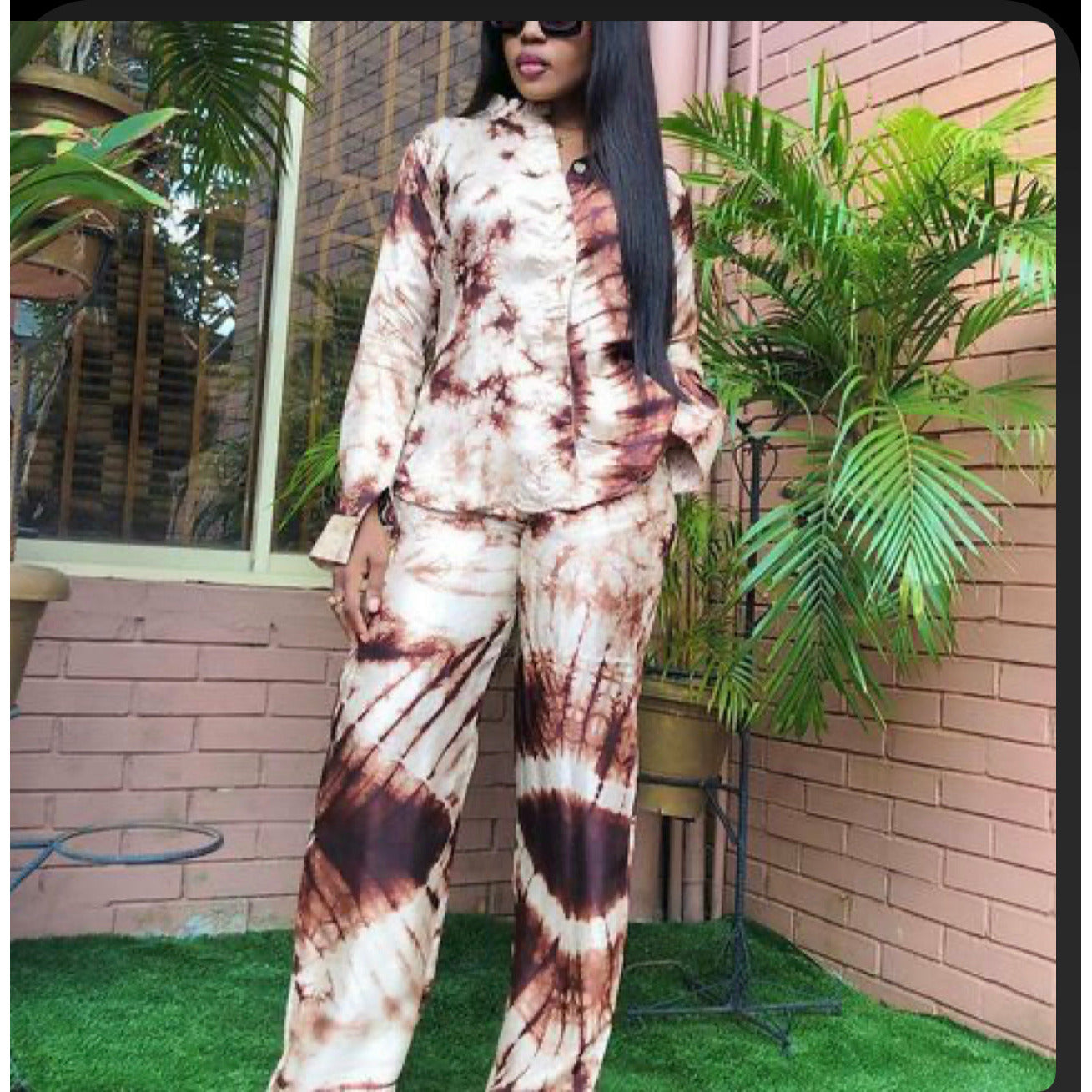 Tie Dye Print Twin Set
