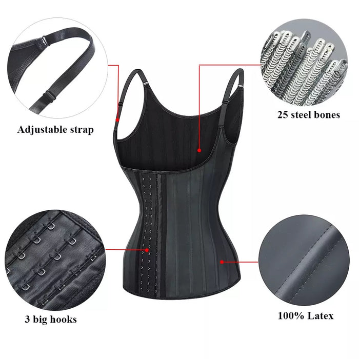 25 Steel Bone Latex Vest Waist Trainer — YELLOW SUB TRADING