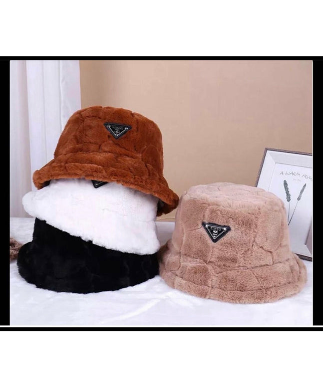 Winter Wool Bucket Fluffy Warm Hat