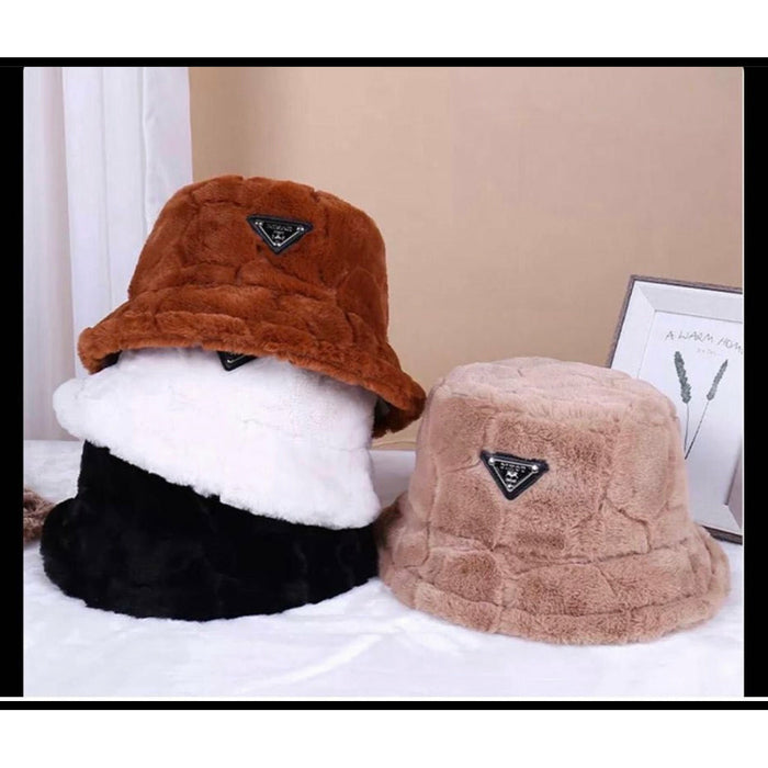 Winter Wool Bucket Fluffy Warm Hat