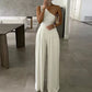 Wide Leg Pants and one Hand Bodysuit Set