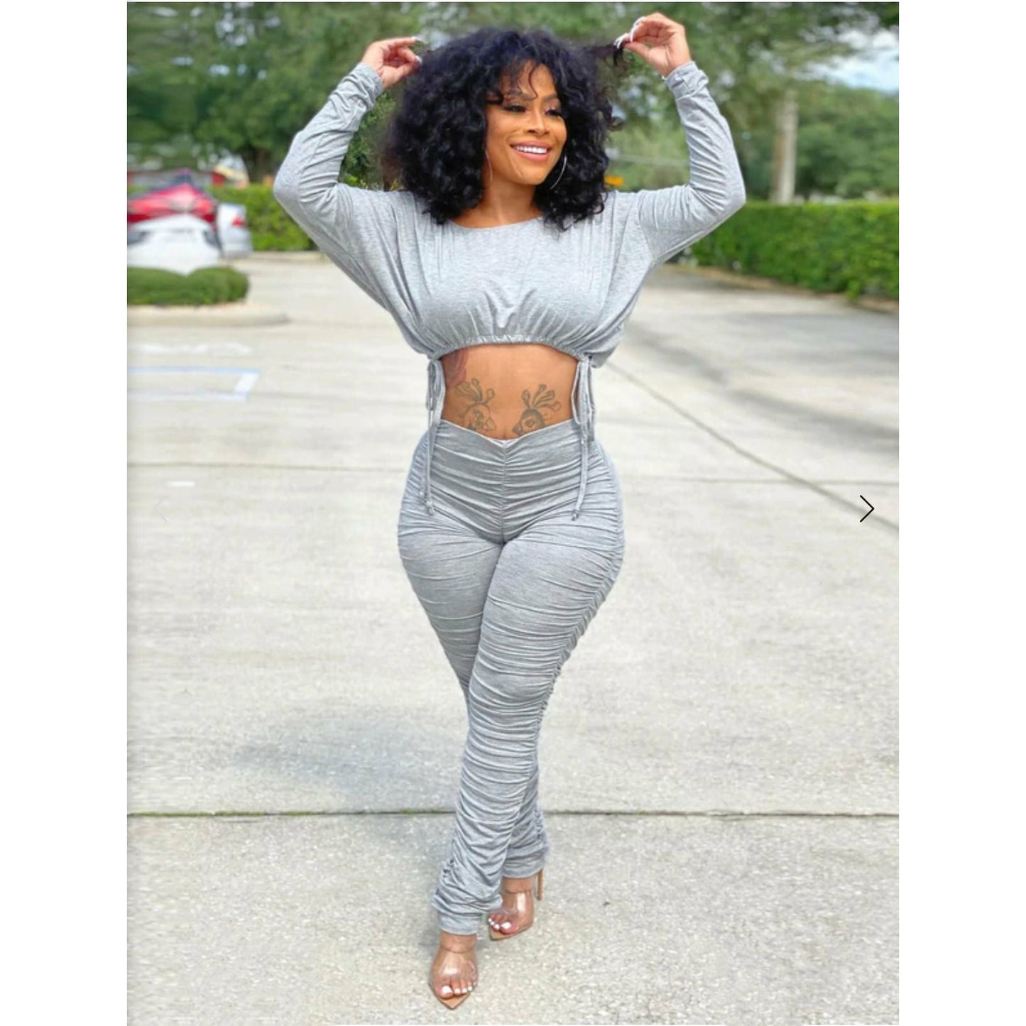 Ruched Outfit Set