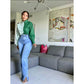 Color block long sleeve shirt