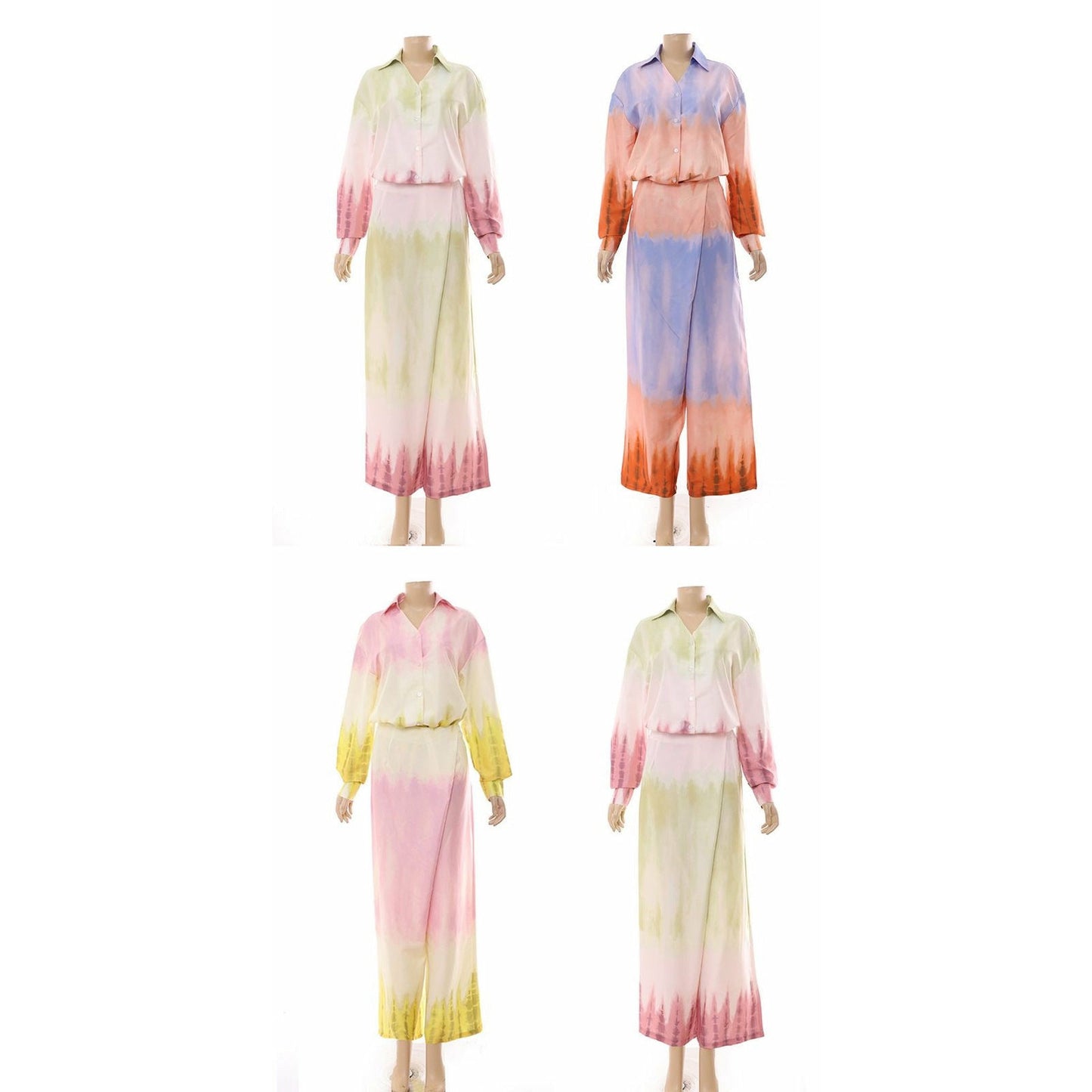 Loose Gradient Printing Twin Set