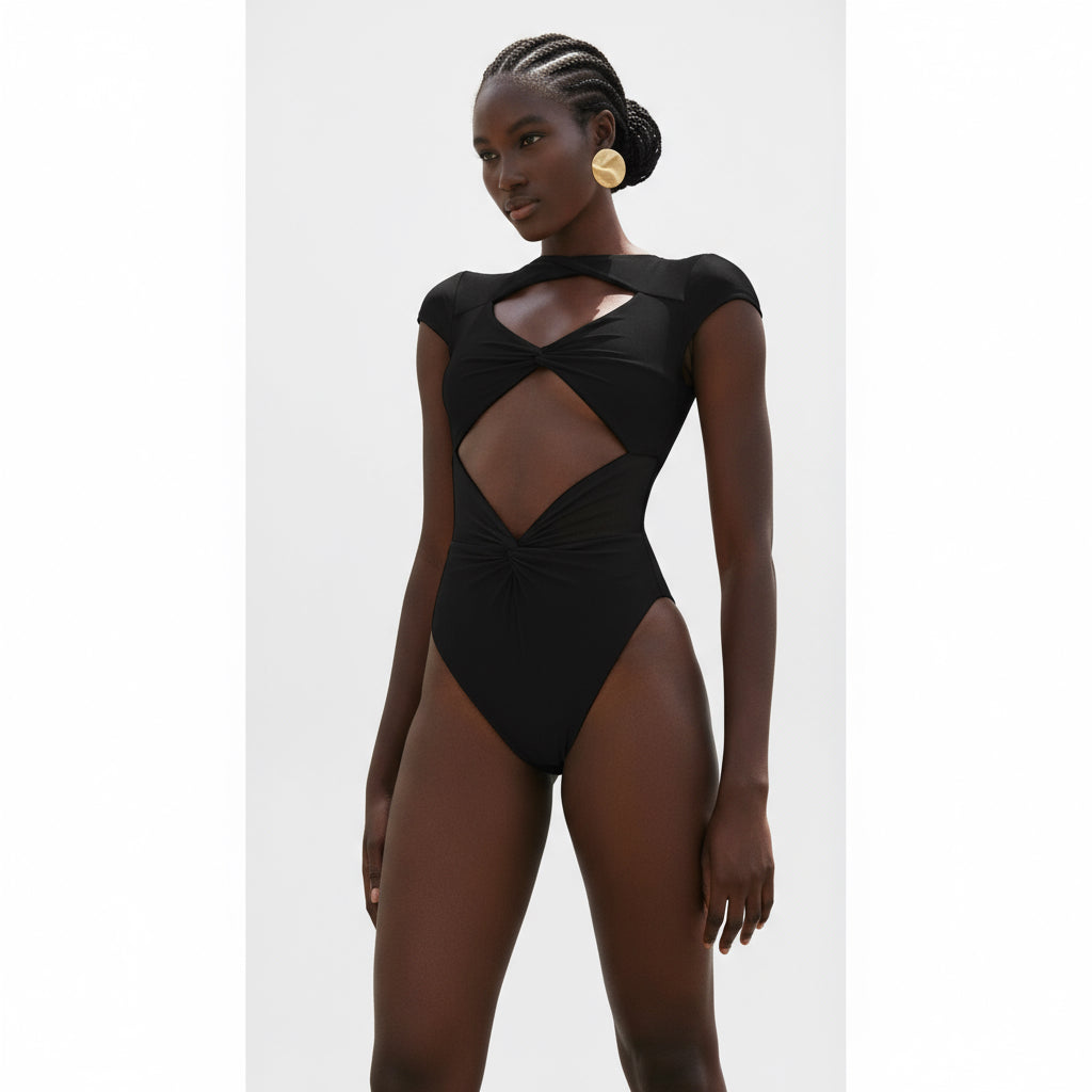 High Neck One Piece Bikini