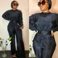 Long Sleeve Pleated Set