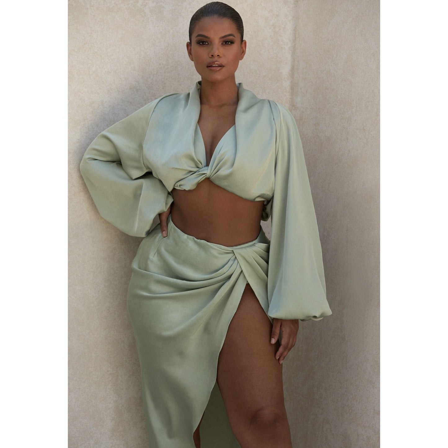 Silky Satin Twin Set