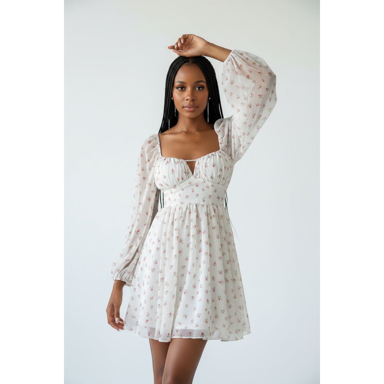 Floral Print Mini Dress
