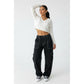 Low Rise Pocket Straight Leg Trousers Streetwear