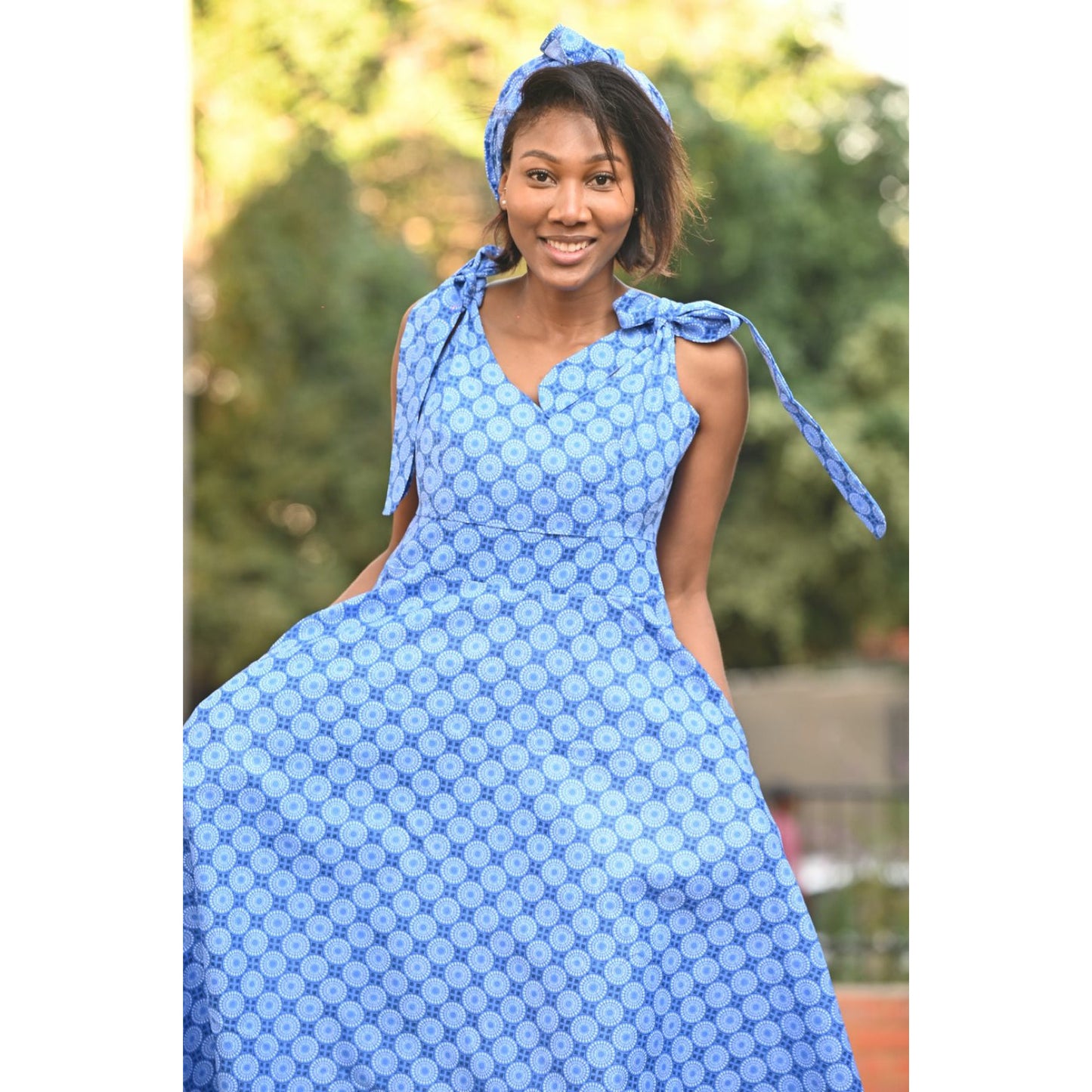 Sleeveless Ankara Dress