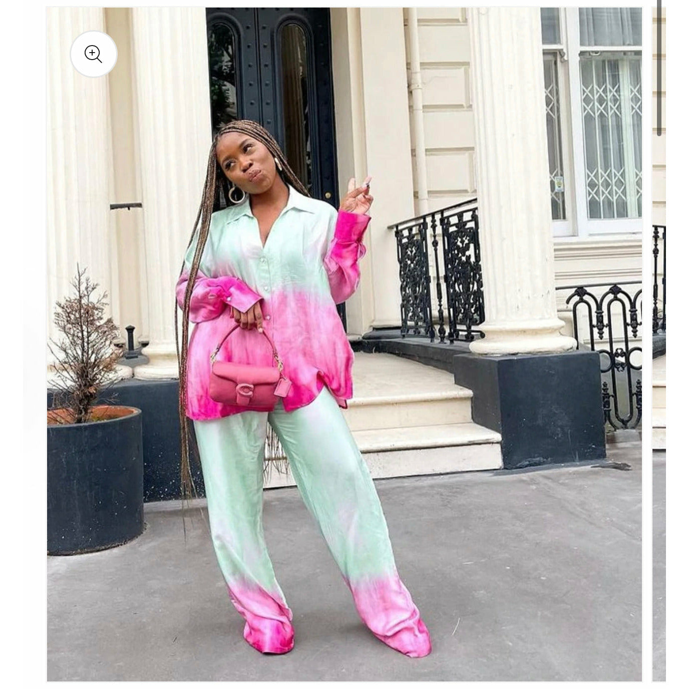 Loose Gradient Printing Twin Set