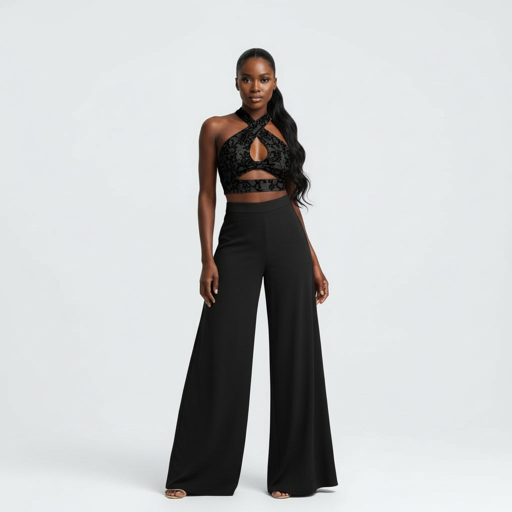 Satin Loose Wide Leg High Waist Sexy Pants
