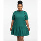 Short Sleeve Button Detailed Midi Dress