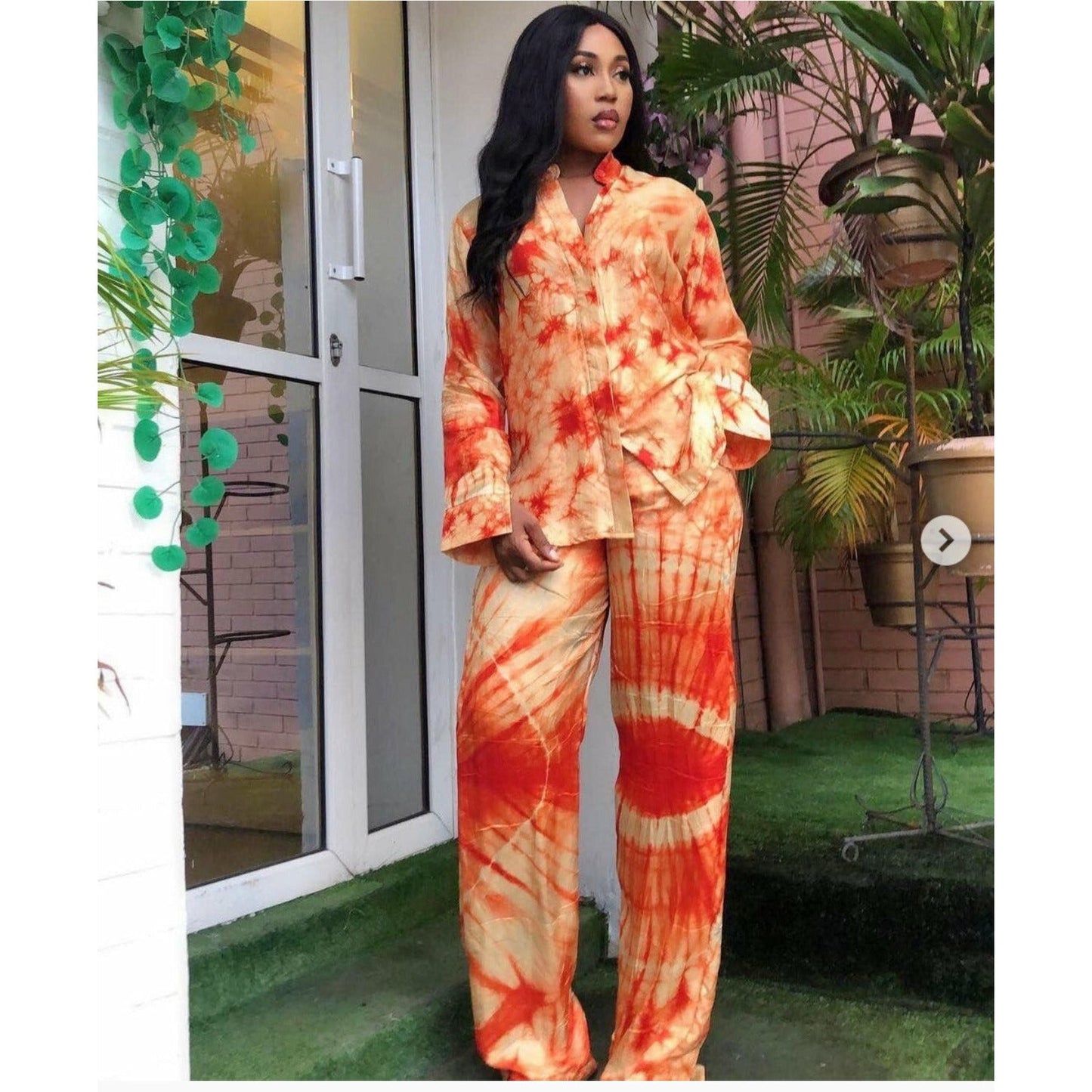 Tie Dye Print Twin Set