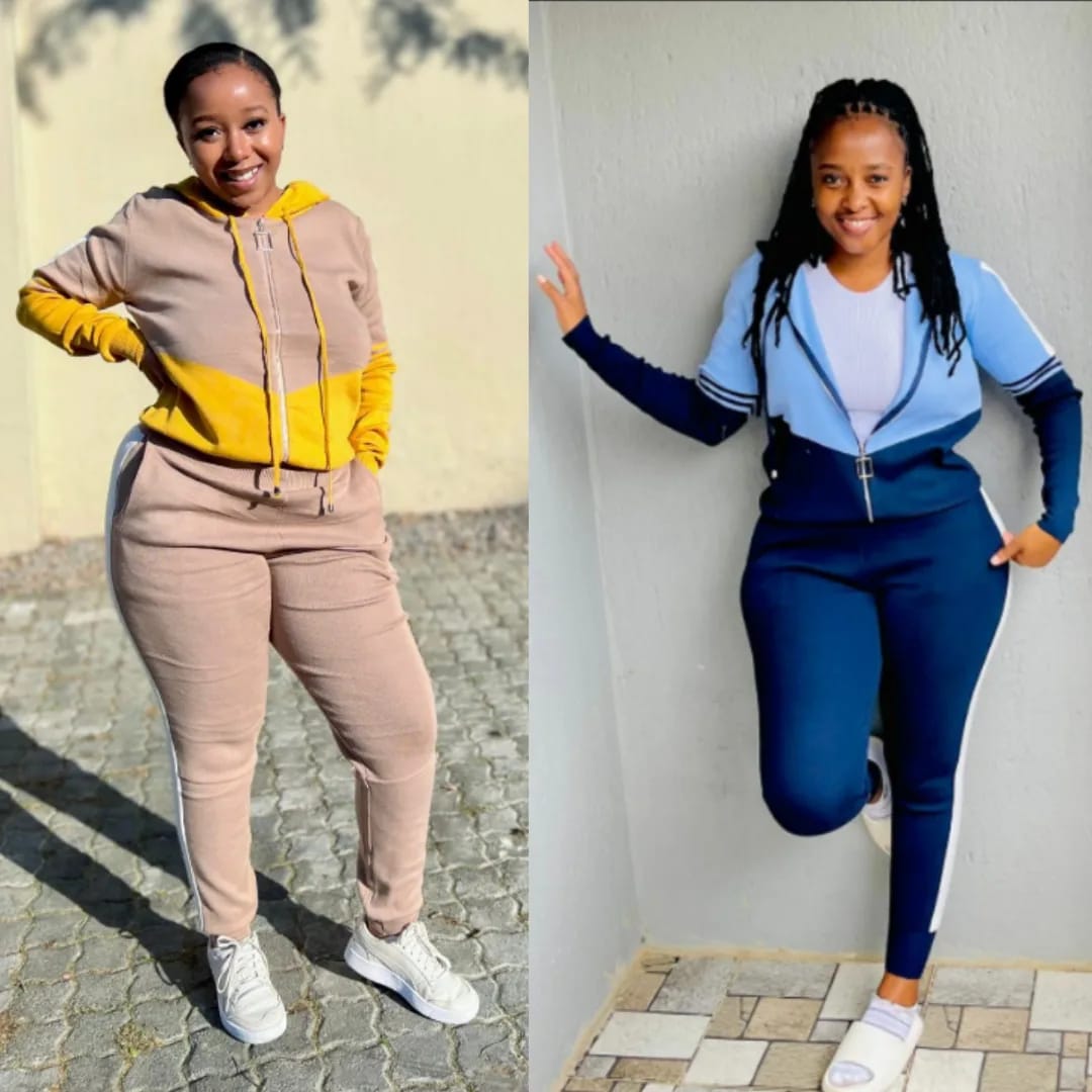 Knit Winter Hooded Zipper Two-piece Set