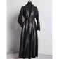 Maxi Pu Leather Tranche Coat