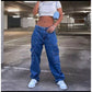 Low Rise Pocket Straight Leg Trousers Streetwear