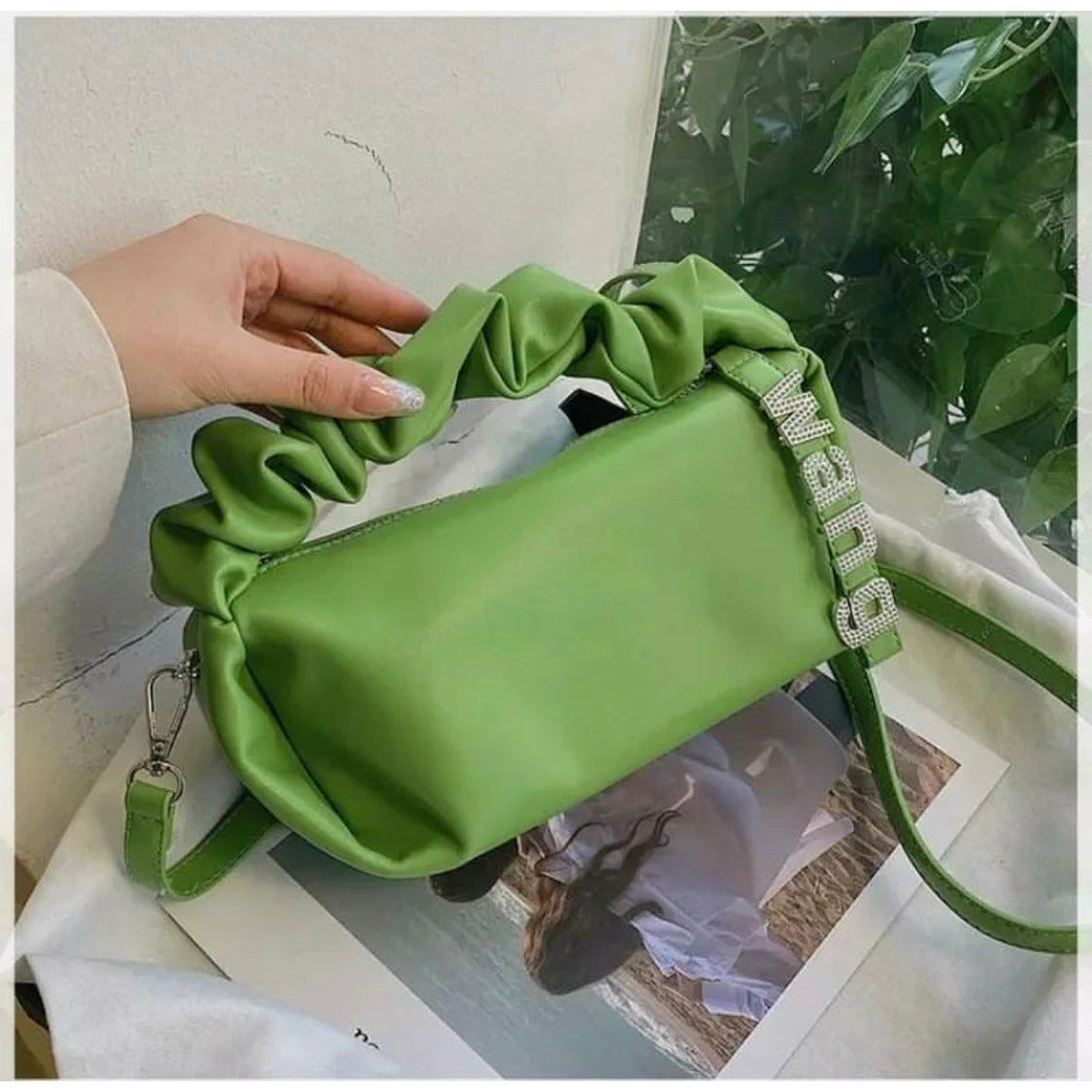 Letter Zipper Chain Shoulder Crossbody Bag