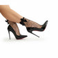Black Mesh Short Ankle Bow Fishnet Socks