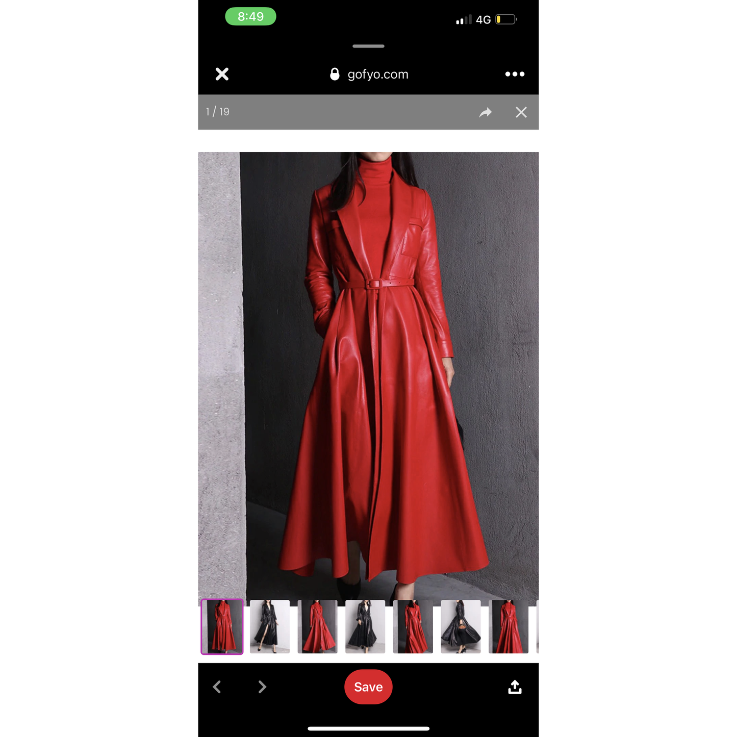 Maxi Pu Leather Tranche Coat