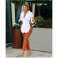 Long Sleeve Single Breasted Slim Split Blouse