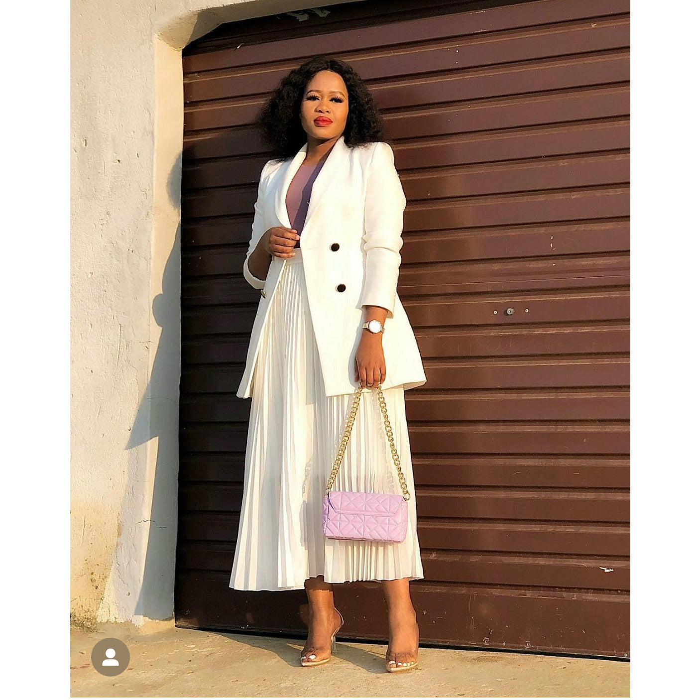 Long Pleated Maxi Skirt